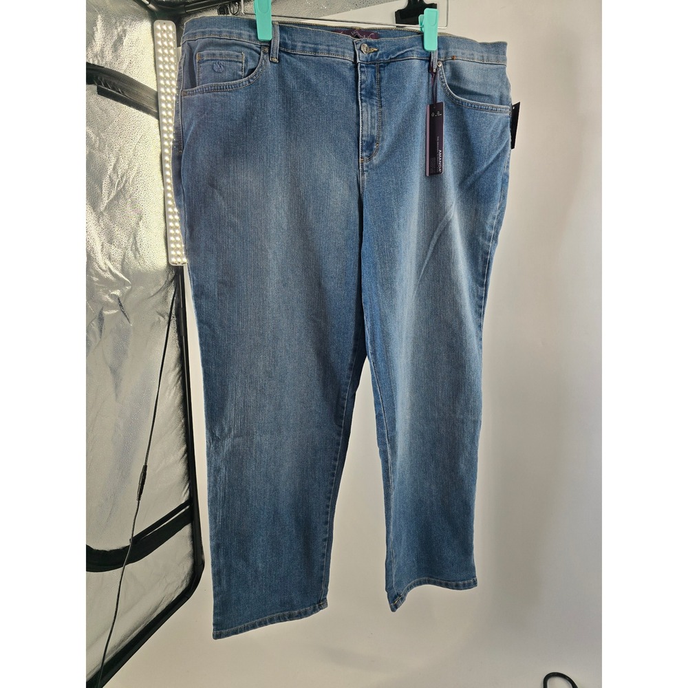 Gloria Vanderbilt Amanda Slimming Tapered Jeans Callisto Blue 20W Short 60179448